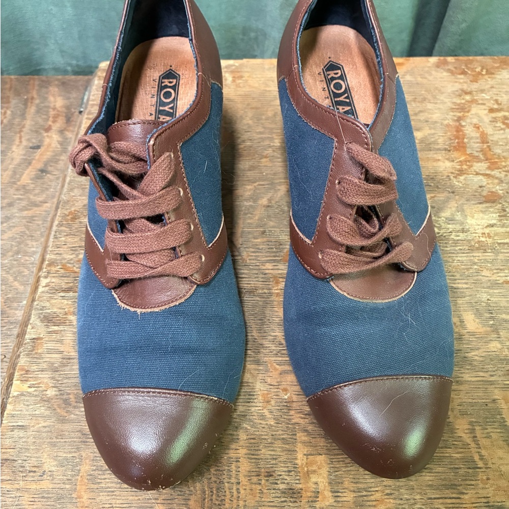 Blue and Brown Women's Heels